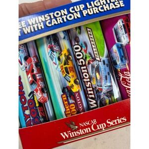 Vintage NASCAR Winston Cup Series Lighter Set 4pk Daytona 500 Talladega Promo